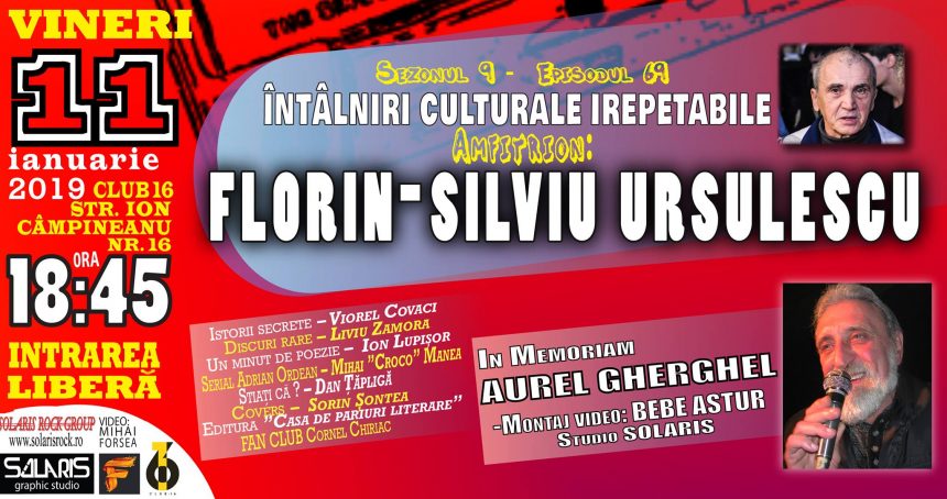 Întâlnirile culturale Florin-Silviu Ursulescu - O ediție specială în omagiul lui Aurel Gherghel